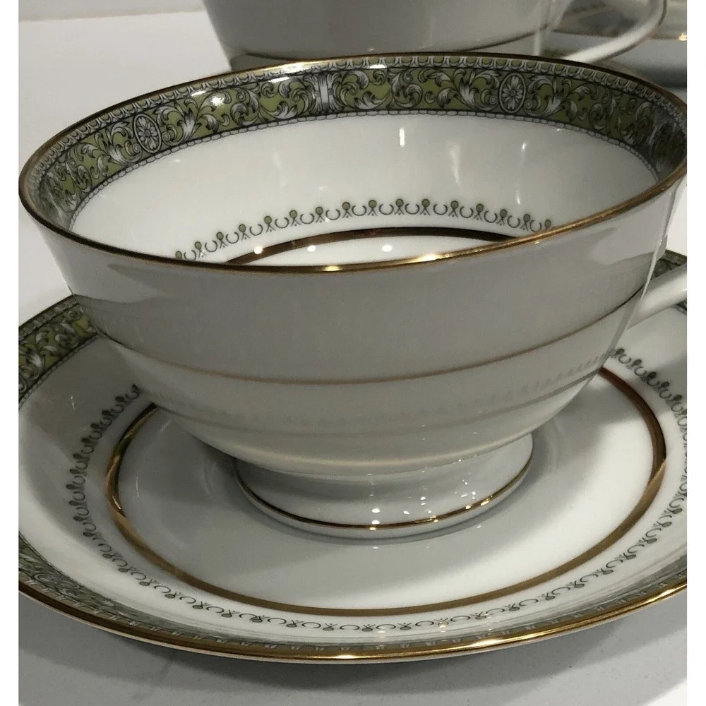 Noritake THURSTON 6871 Cup & Saucer‎ Set Lot of 5 Excellent Condition